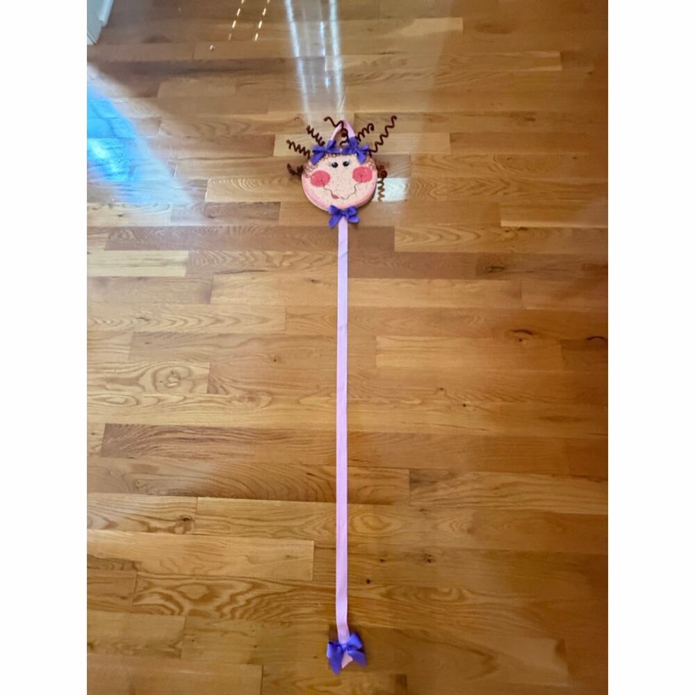 Courtney’s Closet Girls Hair Bow Holder Pink Purple Ribbon Handmade Wall Decor